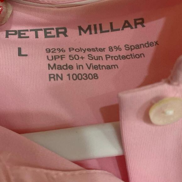 Women's Peter Millar Pink Perfect Performance Polo Size L - Picture 4 of 8